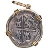Image 2 : BOLIVIA, Potosí, cob 2 reales, Philip II, assayer B (4th period), Grade 1, ex-Atocha (1622), mounted