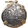 Image 1 : BOLIVIA, Potosí, cob 2 reales, Philip II, assayer B (5th period), Grade 1, ex-Atocha (1622), mounted