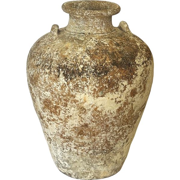 Immense Sawankhalok stoneware jar, intact, ex-San Diego (1600), with official paperwork from the Phi