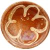 Image 1 : Orange-glazed earthenware bowl with flower pattern, repaired in its time, ex-Guadalupe and Tolosa (1