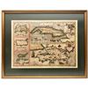 Image 1 : Large, original, framed map by Hondius (1606) of Cuba, Hispaniola, Jamaica, Puerto Rico, and Margari