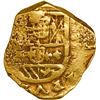 Image 1 : SPAIN, Seville, gold cob 2 escudos, Philip III or IV, assayer not visible.
