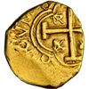 Image 2 : COLOMBIA, Bogotá, gold cob 2 escudos, Philip IV, assayer not visible (R) to right, mintmark NR to le