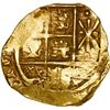 Image 1 : COLOMBIA, Bogotá, gold cob 2 escudos, Charles II posthumous, no assayer (Arce).
