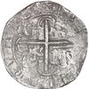 Image 2 : SPAIN, Seville, cob 8 reales, Philip II, assayer not visible (Gothic D on reverse).