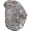 Image 2 : BOLIVIA, Potosí, cob 8 reales, Philip II, assayer B (4th period), no Grade on certificate.
