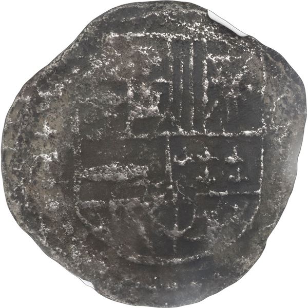 BOLIVIA, Potosí, cob 8 reales, Philip III, assayer T, quadrants of cross transposed, no Grade ("9 po