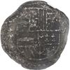 Image 1 : BOLIVIA, Potosí, cob 8 reales, Philip III, assayer T, quadrants of cross transposed, no Grade ("9 po