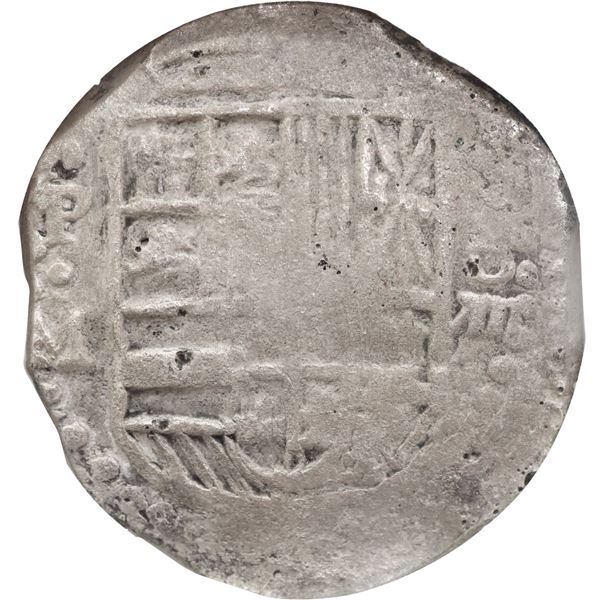 BOLIVIA, Potosí, cob 8 reales, Philip III, assayer M, Grade 2, NGC / shipwreck effect (São José Ship