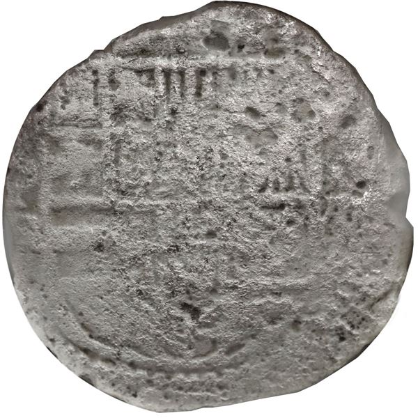 BOLIVIA, Potosí, cob 8 reales, Philip III, assayer not visible, Grade 2, NGC / shipwreck effect (São