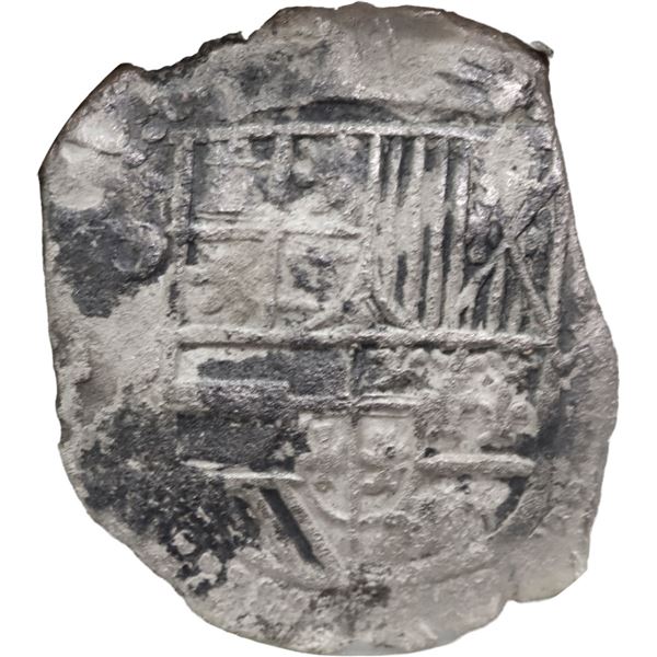 BOLIVIA, Potosí, cob 8 reales, Philip III, assayer not visible, Grade 2, NGC / shipwreck effect (São
