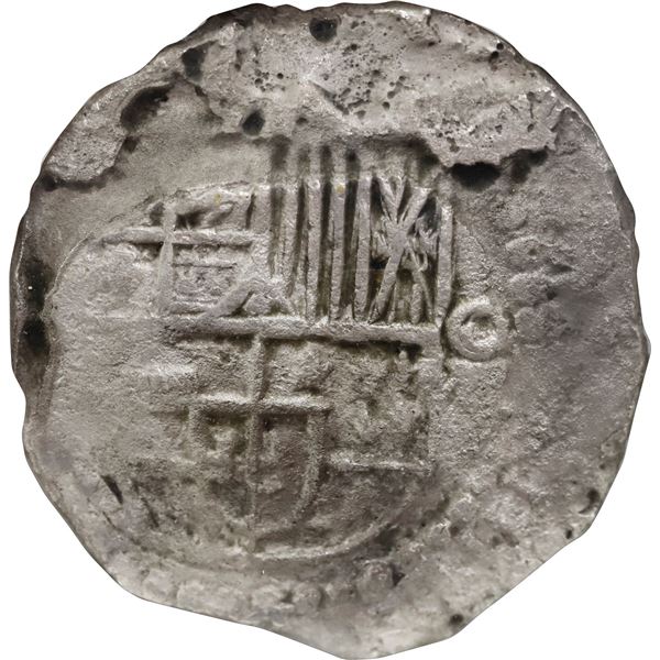 BOLIVIA, Potosí, cob 8 reales, Philip III, assayer not visible, Grade 2, NGC / shipwreck effect (São