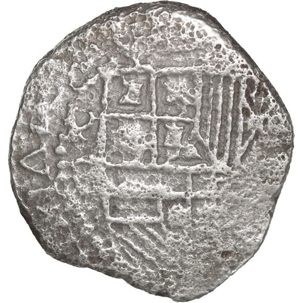 BOLIVIA, Potosí, cob 2 reales, Philip III, assayer R (curved leg).