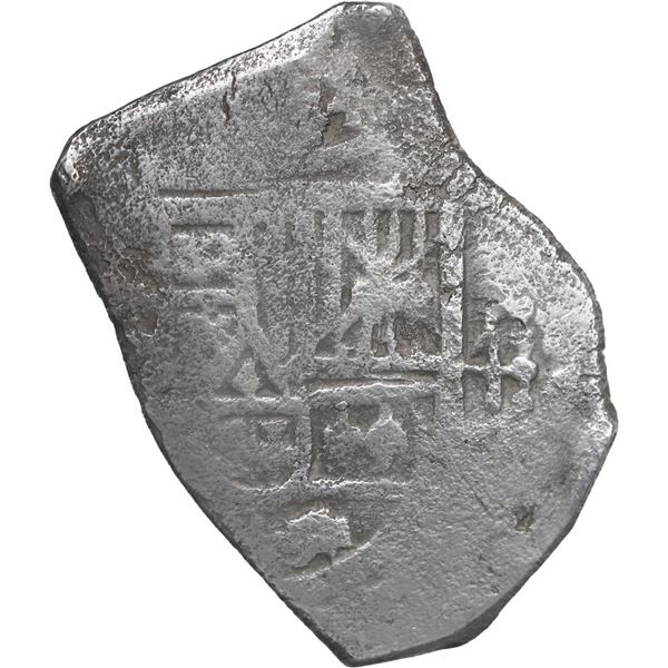 MEXICO, Mexico City, cob 4 reales, Charles II, assayer not visible.