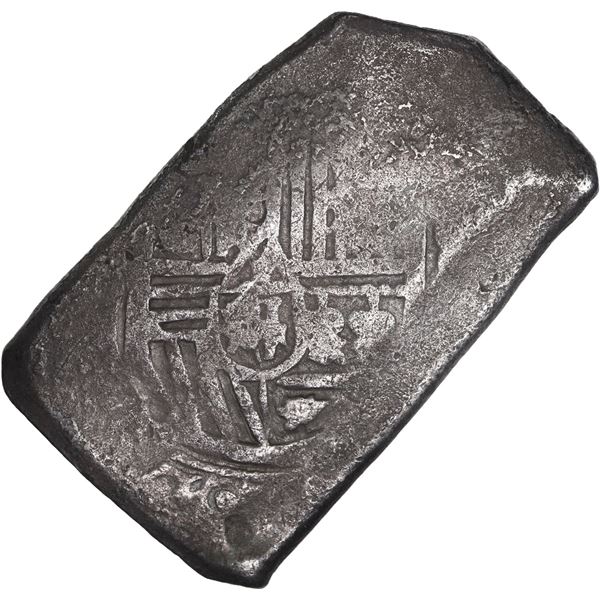 MEXICO, Mexico City, cob 8 reales, Charles II, assayer not visible.