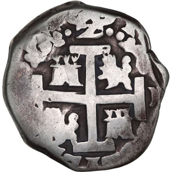 PERU, Lima, cob 2 reales, 1717 M, ex-Ponte.