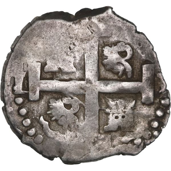 PERU, Lima, cob 2 reales, 1728 M, ex-Ponte.