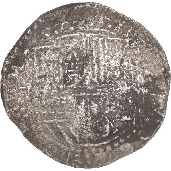 BOLIVIA, Potosí, cob 8 reales, Philip II, assayer B (3rd period), ex-Ponte.