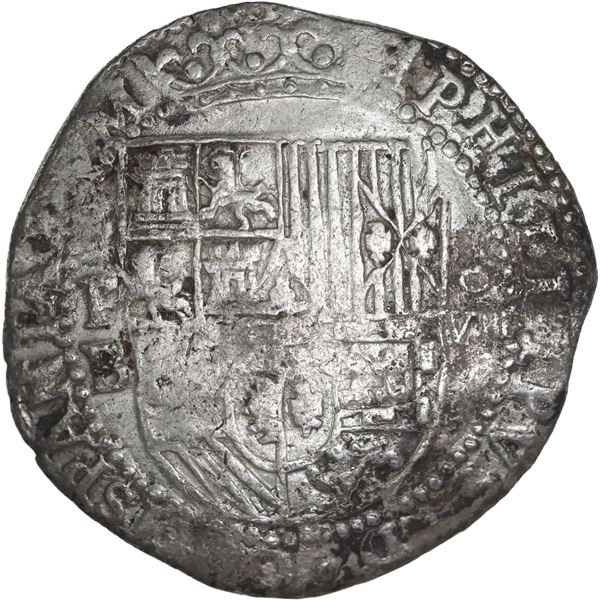 BOLIVIA, Potosí, cob 8 reales, Philip II, assayer B (4th period).