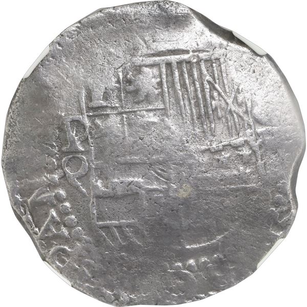 BOLIVIA, Potosí, cob 8 reales, Philip III, assayer Q, NGC VF details / polished.