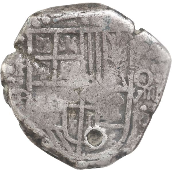 BOLIVIA, Potosí, cob 8 reales, Philip IV, assayer P (late 1620s), "hunched over" lions, ex-Sellschop