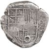 Image 1 : BOLIVIA, Potosí, cob 8 reales, Philip IV, assayer P (late 1620s), "hunched over" lions, ex-Sellschop