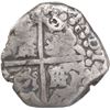 Image 2 : BOLIVIA, Potosí, cob 8 reales, Philip IV, assayer P (late 1620s), "hunched over" lions, ex-Sellschop