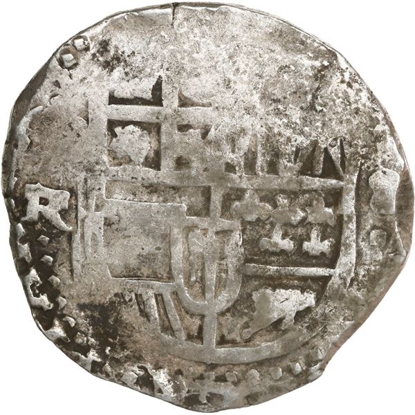 BOLIVIA, Potosí, cob 8 reales, Philip IV, assayer TR (large, early 1640s).