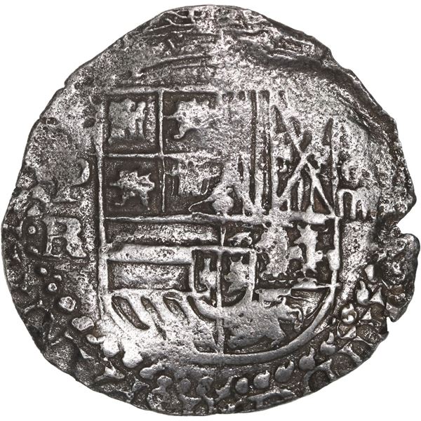 BOLIVIA, Potosí, cob 4 reales, Philip III, assayer RL (curved leg), ex-Ponte.