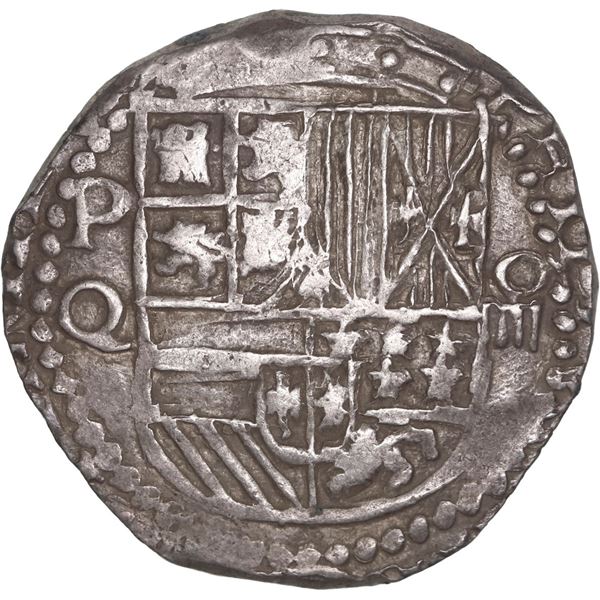BOLIVIA, Potosí, cob 4 reales, Philip III, assayer Q, ex-Ponte.