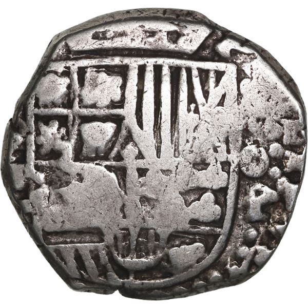 BOLIVIA, Potosí, cob 4 reales, (1618) (T), denomination retrograde 4, rare, ex-Ponte.