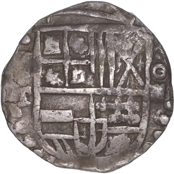 BOLIVIA, Potosí, cob 4 reales, Philip III, assayer T, quadrants of cross transposed, ex-Ponte.