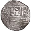 Image 1 : BOLIVIA, Potosí, cob 4 reales, Philip IV, assayer T (mid-1620s), quadrants of cross transposed, ex-P