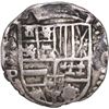 Image 1 : BOLIVIA, Potosí, cob 4 reales, Philip IV, assayer P (mid-1620s), quadrants of cross transposed, "fla