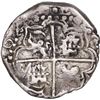 Image 2 : BOLIVIA, Potosí, cob 4 reales, Philip IV, assayer P (mid-1620s), quadrants of cross transposed, "fla