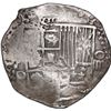 Image 1 : BOLIVIA, Potosí, cob 4 reales, Philip IV, assayer P (mid-1620s), "flat" lions, ex-Ponte.