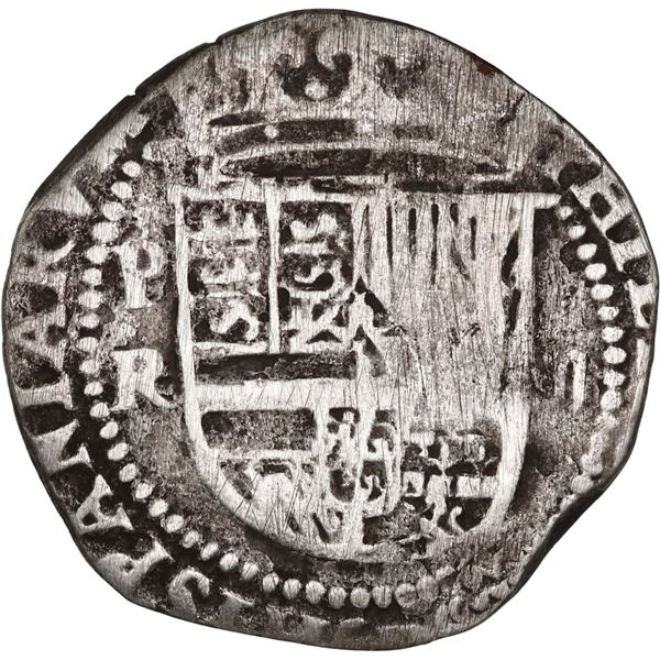 BOLIVIA, Potosí, cob 2 reales, Philip II, assayer R (Rincón) to left, ex-Ponte.