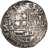 Image 1 : BOLIVIA, Potosí, cob 2 reales, Philip II, assayer B (5th period, borders of x's), ex-Ponte.