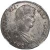 Image 1 : BOLIVIA, Potosí, bust 8 reales, Ferdinand VII, 1825 JL, NGC AU details / cleaned.