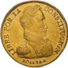 Image 1 : BOLIVIA, Potosí, gold 8 scudos, 1837 LM, NGC UNC details / rev graffiti.