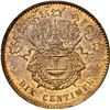Image 2 : CAMBODIA, struck at the Brussels Mint, bronze 10 centimes, Norodom I, 1860, NGC MS 63 BN.