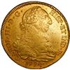 Image 1 : CHILE, Santiago, gold bust 8 escudos, Charles III, 1774 DA.