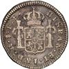 Image 2 : CHILE, Santiago, ½ real, Ferdinand VII (bust of Charles IV), 1817 FD, NGC VF details / tooled (Colec