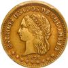 Image 1 : COLOMBIA, Medellín, gold 2 pesos, 1872, PCGS AU53.