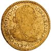 Image 1 : MEXICO, Mexico City, gold bust 1 escudo, Charles III, 1775 FM.
