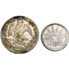 Image 2 : MEXICO, two-coin set of cap-and-rays 8R and 2R, 1838 ZsOM and 1827 MoJM respectively, ex-"New Orlean