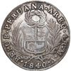 Image 2 : PERU, Arequipa, 4 reales, 1840 MV, rare, ex-Flatt, ex-O'Brien.
