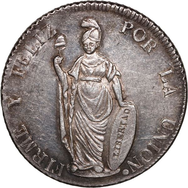 PERU, Lima, 4 reales, 1849 MB, ex-Sellschopp, ex-O'Brien.