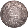 Image 2 : PERU, Pasco, 4 reales, 1855 M, B in circle at top of wreath, medal axis, NGC AU details / rev scratc