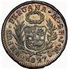 Image 2 : PERU, Lima, 2 reales, 1827 JM, four berries, NGC AU details / rev cleaned, ex-O'Brien.